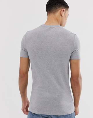 ASOS Design DESIGN Tall muscle fit t-shirt with crew neck in grey marl