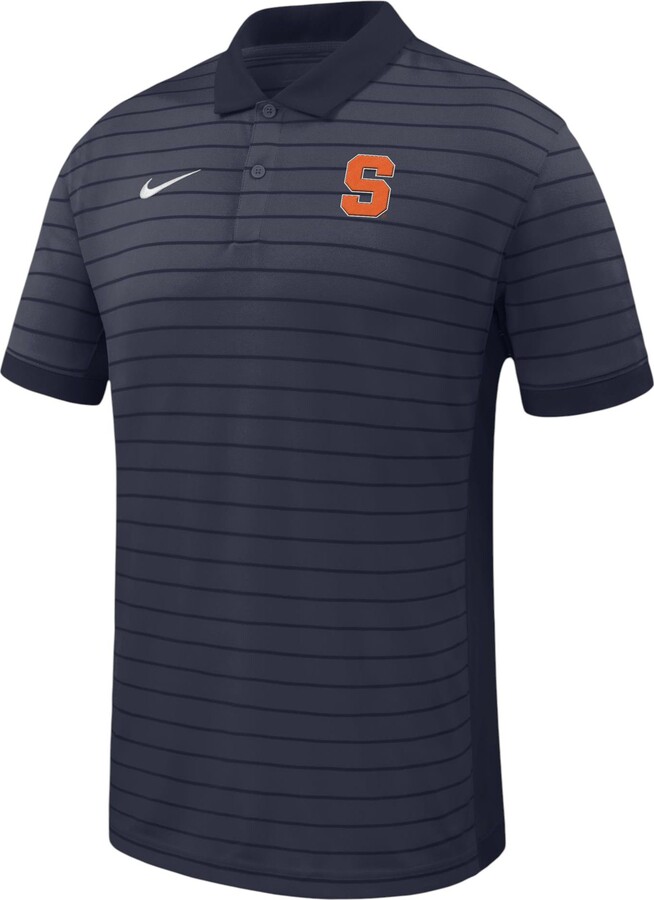 Nike Men's Syracuse Orange Navy Dri-FIT Victory Striped Polo, Large, Blue