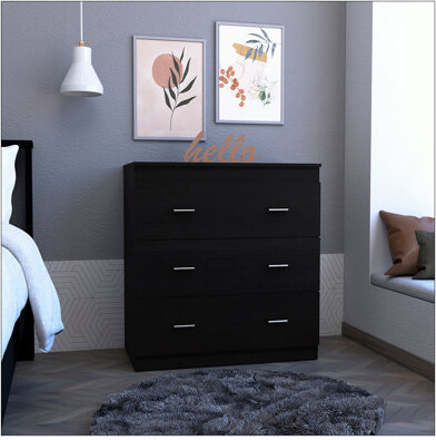 Latitude Run Burlington Three Drawers Dresser