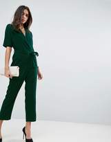 Thumbnail for your product : ASOS Design Wrap Jumpsuit With Self Belt