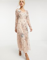 Thumbnail for your product : Frock and Frill all-over fairytale embellished maxi dress in multi