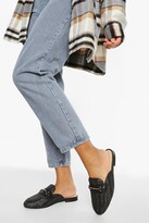 Thumbnail for your product : boohoo Woven T Bar Mule Loafers
