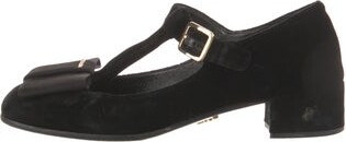 Prada Velvet T-Strap Pumps