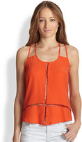 Thumbnail for your product : Parker Edith Silk Cutout Tank