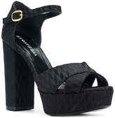 Thumbnail for your product : Strategia platform crossover strap sandals