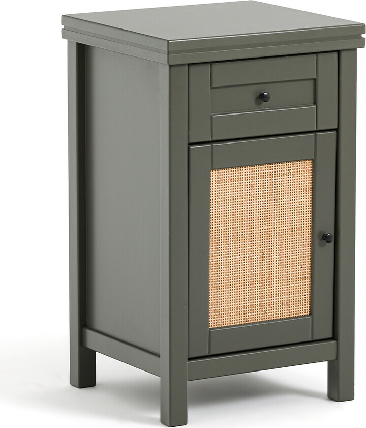 La Redoute Interieurs Gabin Bedside Table with 1 Drawer & 1 Cane Cupboard ShopStyle Nightstands