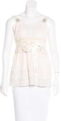 Chloé Lace-Trimmed Sleeveless Top