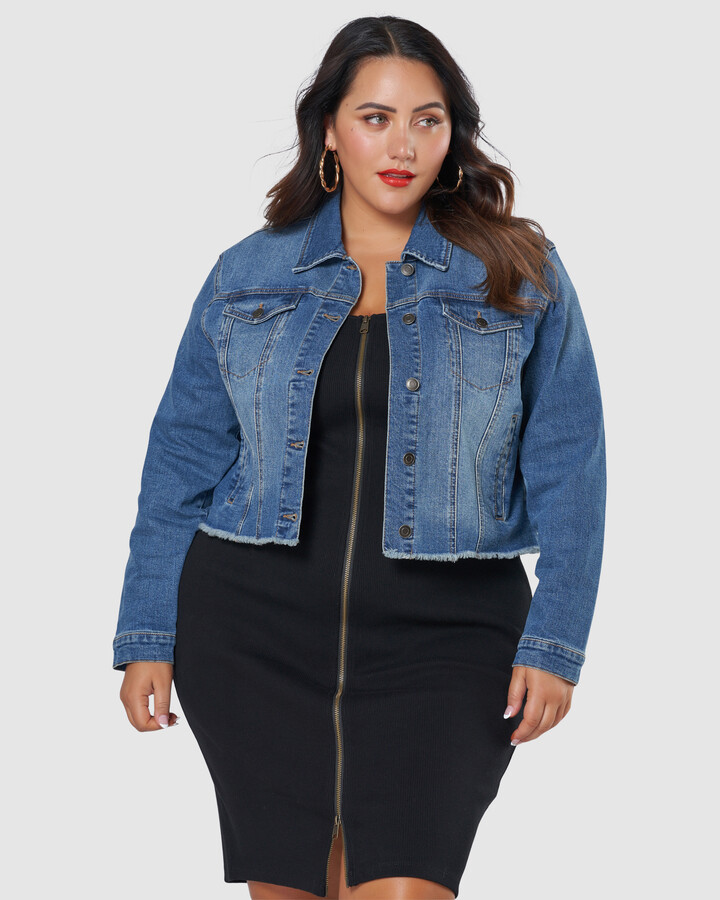Plus Size Denim Jacket | Shop the world 