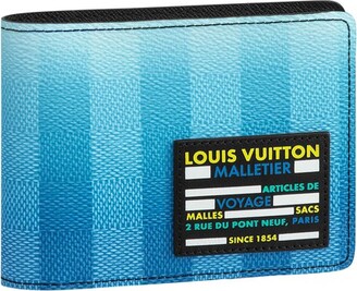 Louis Vuitton Navy River Blue Monogram Leather Multiple Wallet Louis Vuitton