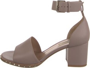 Valentino Rockstud Accents Leather Sandals