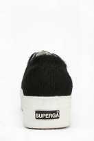 Thumbnail for your product : Superga Black Pony Hair Platform-Sneaker