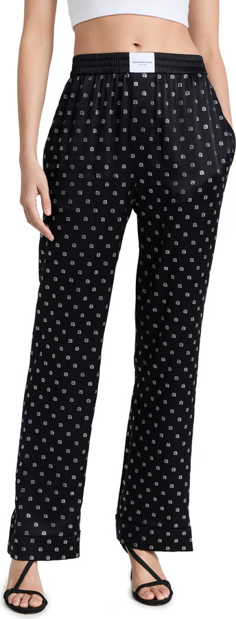 Alexander Wang Pajama Pant with Allover A Hotfix - ShopStyle Trousers