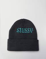 Thumbnail for your product : Stussy Shadow Logo Beanie in Black