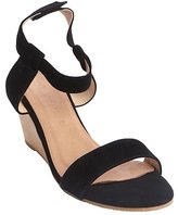 Thumbnail for your product : Madison Harding black suede 'Sogo' wooden wedge heel sandals