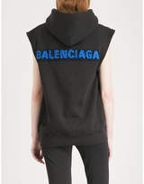 Balenciaga Sleeveless jersey hoody 