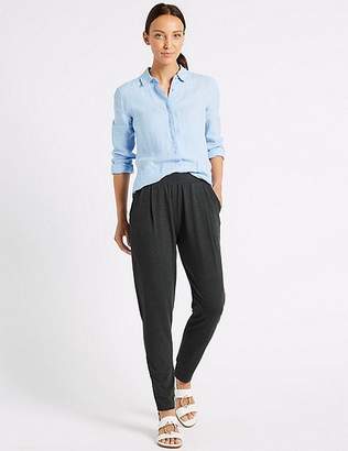 Marks and Spencer Marl Jersey Tapered Leg Peg Trousers
