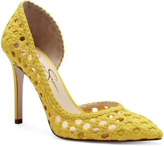 jessica simpson yellow pumps
