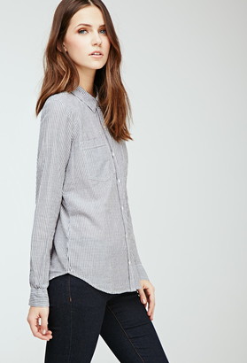 Forever 21 Classic Pinstriped Shirt