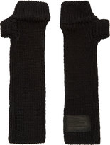 Thumbnail for your product : Julius Black Wool Knit Cut-Off Gloves