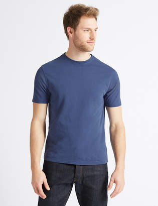 Marks and Spencer Slim Fit Pure Cotton T-Shirt with Cool Comfort