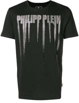 Philipp Plein draped logo print T-shirt