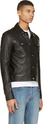 BLK DNM Black Leather Trucker Jacket
