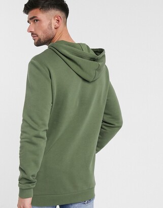 ASOS DESIGN longer length hoodie 2 pack in black / khaki