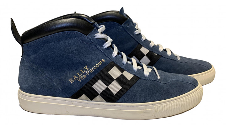 bally blue suede shoes