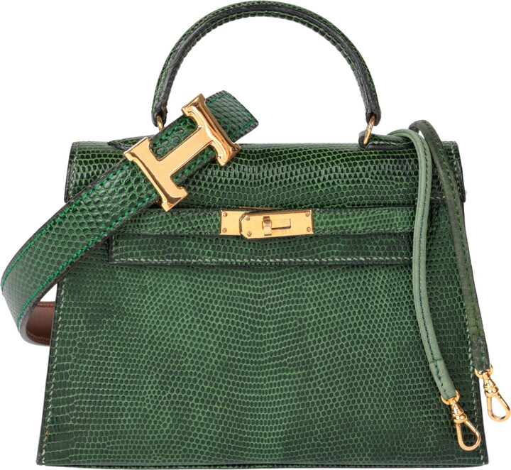 Hermes Kelly Mini lizard mini bag - ShopStyle