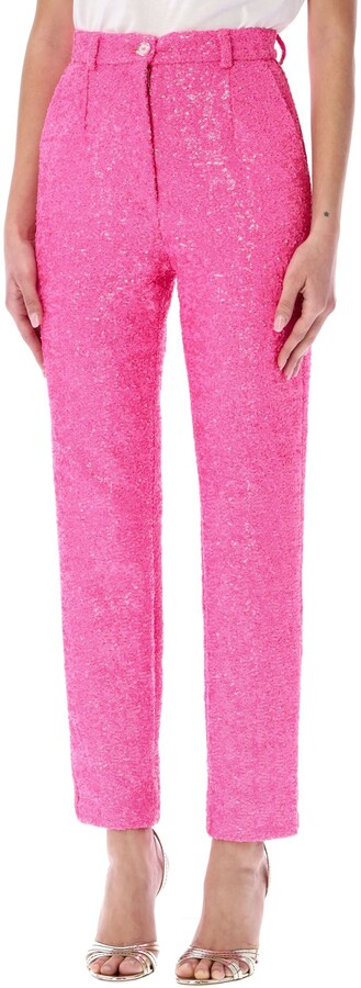 pink sequin pantsuit