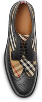 Thumbnail for your product : Burberry Brogue Detail Leather and Vintage Check Derby Shoes