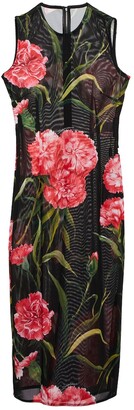 Dolce & Gabbana Sleeveless floral midi dress