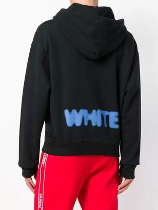 Off-White logo print hoodie