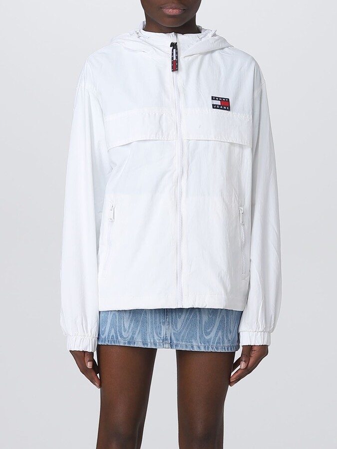 Tommy Hilfiger Women's White Denim Jackets | ShopStyle