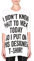 Thumbnail for your product : Moschino Monochrome slogan t-shirt