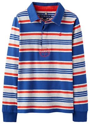 Joules Little Joule Boys' Junior Woodrow Rugby Top, Red