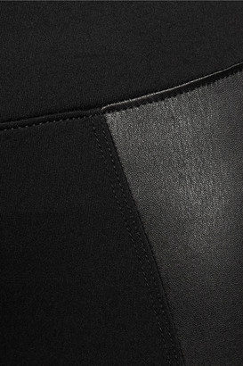 J Brand Mugu leather-paneled stretch-ponte leggings