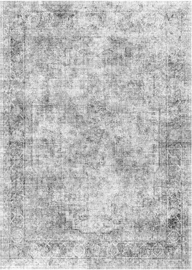 KFFKFF 6 x 9 ft Washable Boho Area Rug, Non-Slip and Durable Soft Carpet, Pet and Kid-Friendly Indoor Mat for Bedroom, Living Room, Entryway, and More, Gray