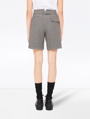 Miu Miu Once Upon A Time houndstooth-pattern shorts