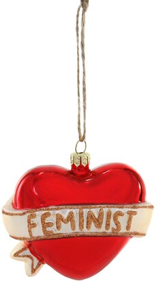 FEMINIST Red Heart Glass Christmas Ornament by Cody Foster & Co. 
