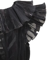 Thumbnail for your product : ZUHAIR MURAD Pleated Deep V Neck Long Dress