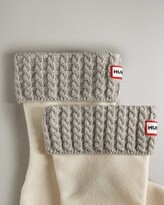 Thumbnail for your product : Hunter Recycled Mini Cable Knitted Cuff Short Boot Socks