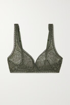 Thumbnail for your product : Eres Heureux Stretch-lace Soft-cup Triangle Bra - Green