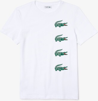 Lacoste Men's SPORT Crew Neck Crocodile Print T-shirt - ShopStyle Long  Sleeve Shirts