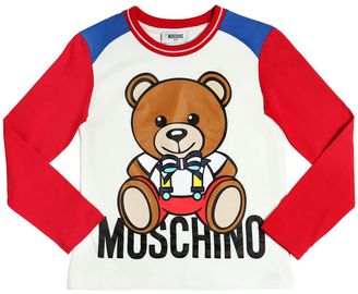 Moschino Bear Printed Cotton Jersey T-Shirt