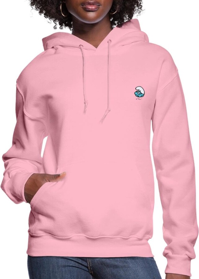 Spreadshirt The Smurfs Embroidered Brainy Smurf Women's Hoodie