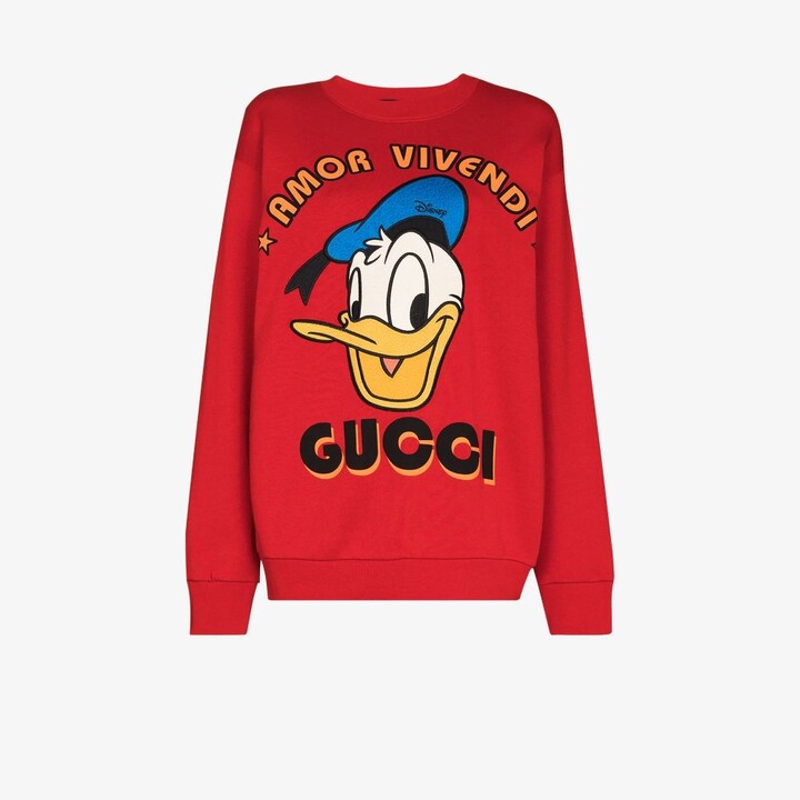 Gucci X Disney Donald Duck Cotton Sweatshirt - ShopStyle Jumpers & Hoodies