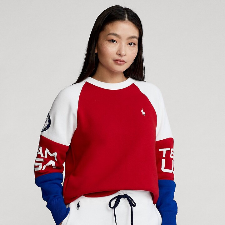 red white and blue sweatshirt