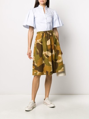 YMC Camouflage Print Skirt