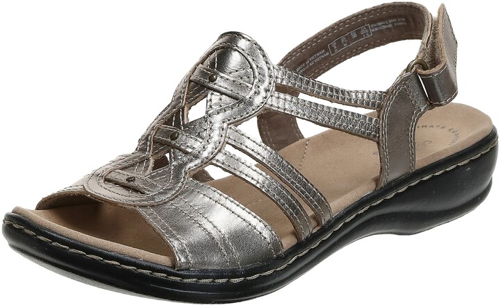 clarks silver sandals
